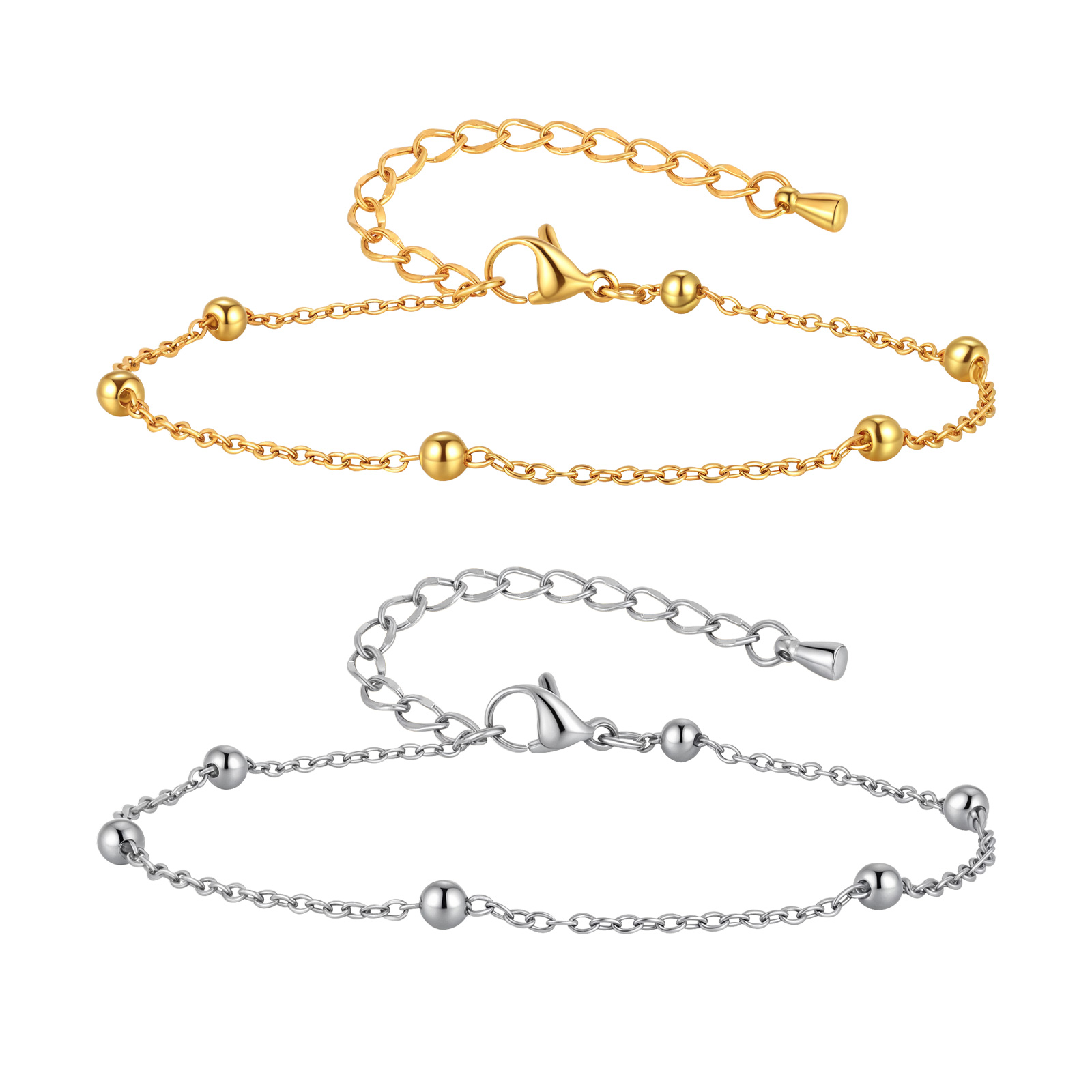 Jc Jewelry & Watches Photos - 여성을 위한 스테인리스 스틸 비즈 체인